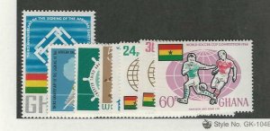 Ghana, Postage Stamp, #256-263 Mint NH, 1966 Football, Soccer