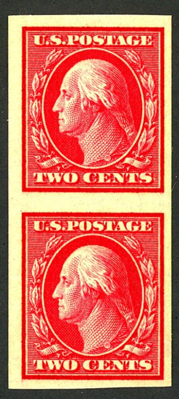 U.S. #384 MINT-VF PAIR OG NH