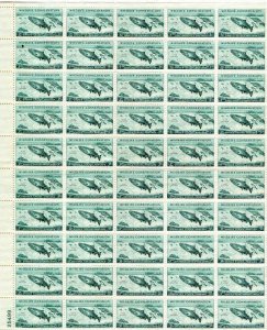 US Stamp - 1956 Wildlife Conservation Salmon - 50 Stamp Sheet #1079