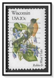 US #2001 State Birds & Flowers Wisconsin Used