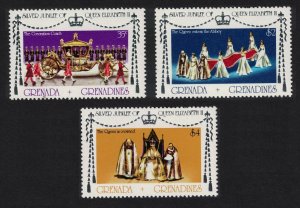 Grenadines Royal Silver Jubilee 3v 1977 MNH SG#215-217