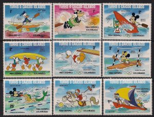 Turks & Caicos Stamp 619a-627a  - 84 Disney Olympics