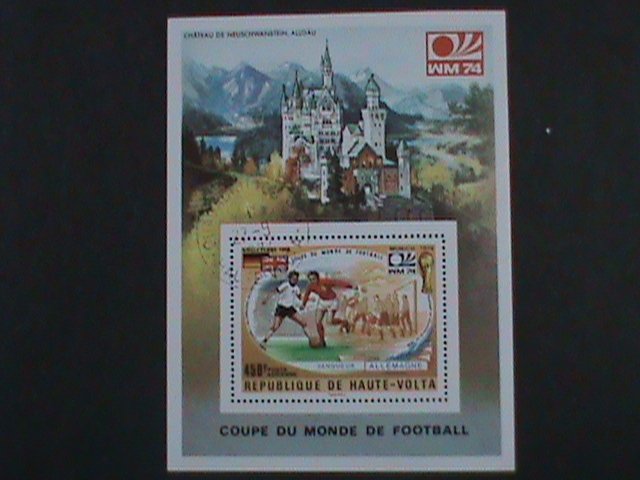 BURKINA FASO-SH91-WORLS CUP SOCCER WM'74 CTO S/S VF LAST ONE-HARD TO FIND
