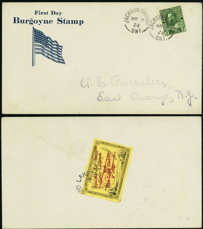 CL26c, Red Lake to East Orange, NJ Roessler Semi Official Cover