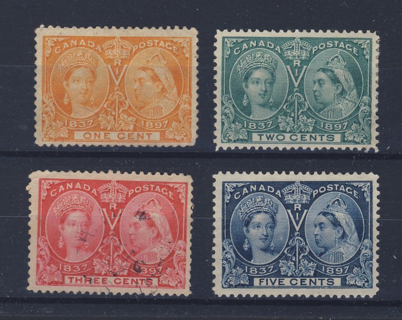 4x Canada Jubilee stamps #51-1c #52-2c #53-3c #54-5c Guide Value = $113.00