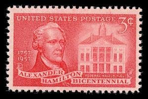 SCOTT  1086  HAMILTON  3¢  SINGLE  MINT NEVER HINGED