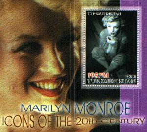 Turkmenistan 2001 MARILYN MONROE s/s Perforated Mint (NH)