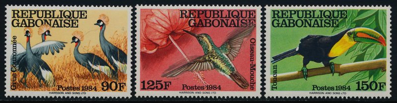 Gabon 577-98 MNH Birds, Flowers