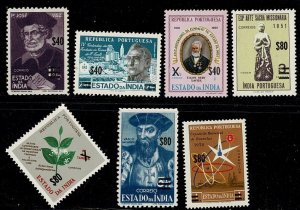 Portuguese India #591-7 cpl set MH