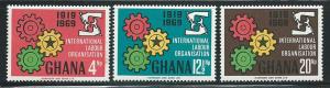 Ghana 375-7 1969 50th ILO set MNH