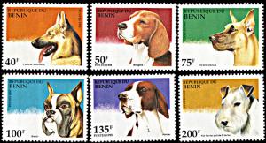 Benin 741-746, MNH, Pet Dog Breeds