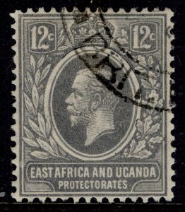 EAST AFRICA and UGANDA GV SG69, 12c slate-grey, FINE USED. Cat £150.