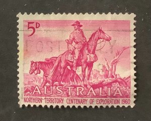 Australia 1960 Scott 336 used - 5p, Exploring Northern Territories, 100th Anniv.