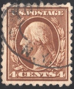 SC#465 4¢ Washington Single (1916) Used