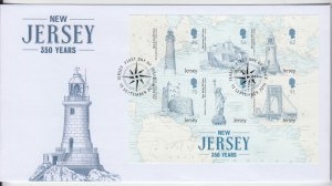 Jersey 2014, 'New Jersey,  miniature Sheet . on FDC