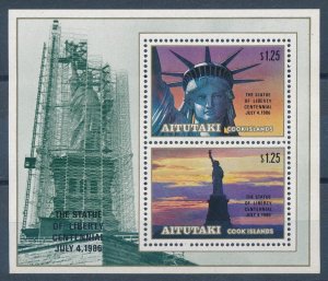 [116578] Aitutaki 1986 Statue of Liberty 100 years Souvenir Sheet MNH