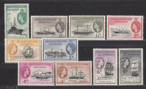 Falkland Islands Dependencies-1954 QEII set to 1sh Sc# 1L19/1L28 - MH (2411)