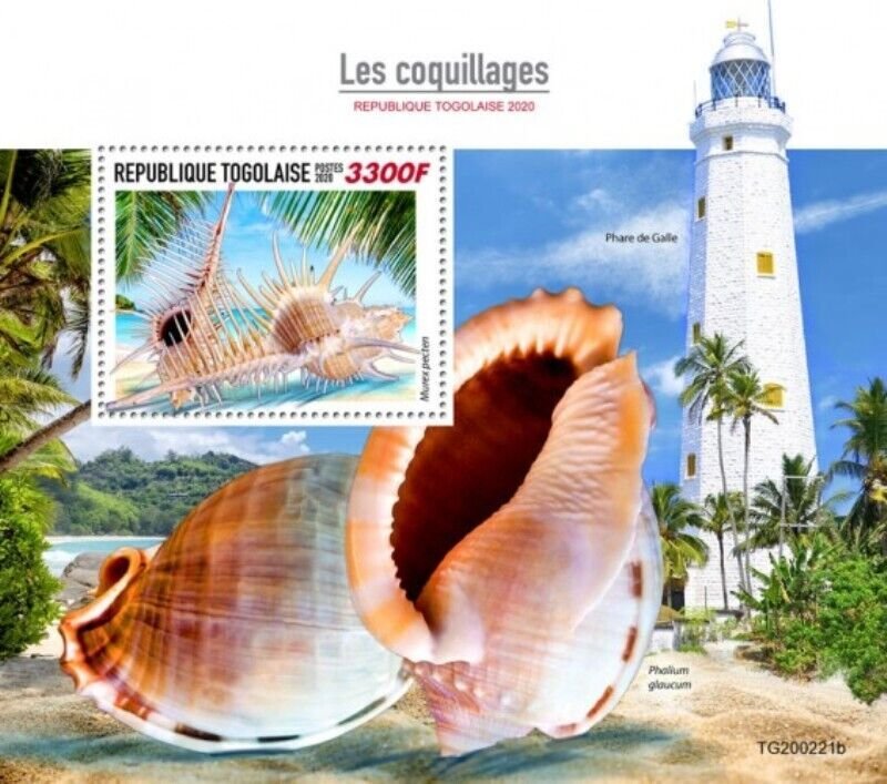 Togo - 2020 Seashells and Lighthouses - Stamp Souvenir Sheet - TG200221b