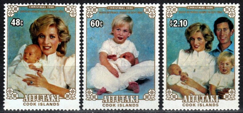 Aitutaki #364-6 MNH CV $7.50 (X2083)