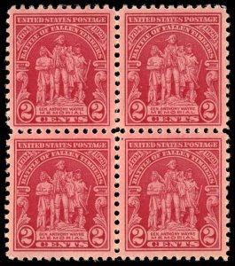 US Sc 680 XF/MNH BLOCK of 4 - 1929 2¢ - Battle of Fallen Timbers