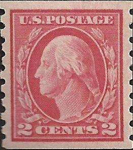 # 413 MINT NEVER HINGED CARMINE GEORGE WASHINGTON