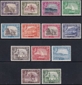 Sc# 16 / 27 Aden 1939 KGVI King George VI complete portrait set MLH CV: $42.50