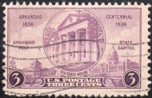 United States 782 - Used - 3c Arkansas Centennial (1936) (2)