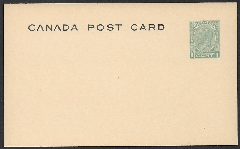 CANADA 1933-34 KGV 1c Green Postal Card Sc UX52b VF Unused