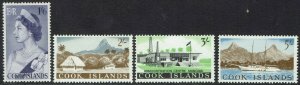 COOK ISLANDS 1963 QEII PICTORIAL 1/6 TO 5/- MNH **