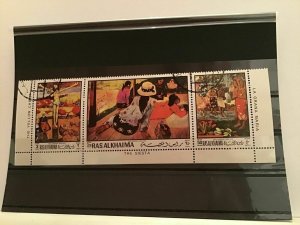 Ras Al Khaima  Paul Gauguin 1848-1903 stamps  block R21969