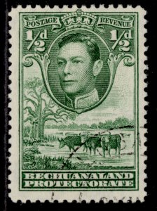 BECHUANALAND PROTECTORATE GVI SG118, ½d green, FINE USED.