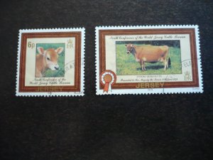 Stamps - Jersey - Scott# 206-207 - Mint Never Hinged Set of 2 Stamps