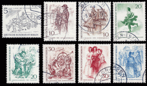 Germany, West Berlin 1969 Sc 9N267-74 uxf 19th Cent. Berliners