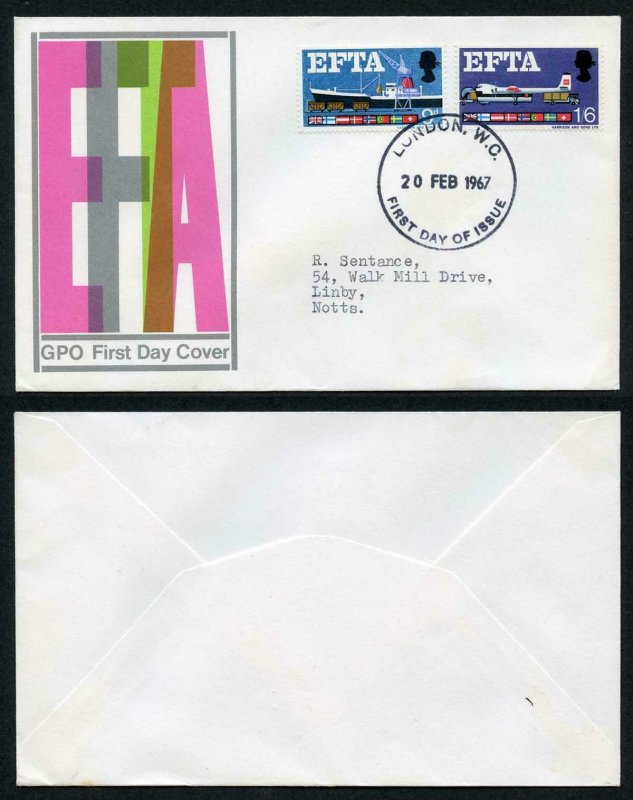 SG715-6 1967 EFTA (ord) First Day Cover