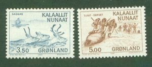 GREENLAND 146-7 MNH BIN $2.00