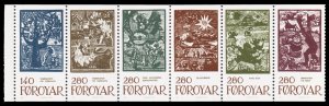 Faroe Islands Scott 120a Booklet Pane of 6 (1984) Mint NH VF, CV $30.00 C