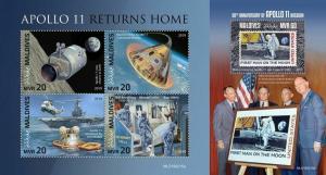 Z08 MLD190215ab MALDIVES 2019 Apollo 11 MNH ** Postfrisch