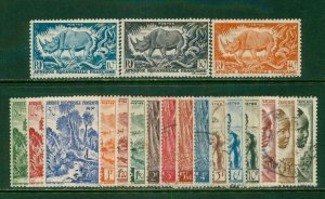 FRENCH EQUATORIAL AFRICA 166-84 MH/USED CV $12.50 BIN $6.25