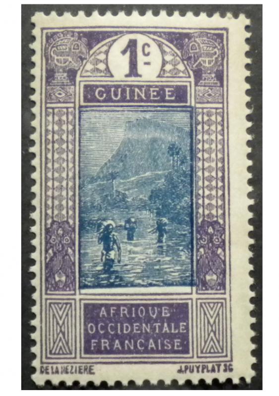 FRENCH GUINEA COLONY 1913. SCOTT # 63.  MINT.