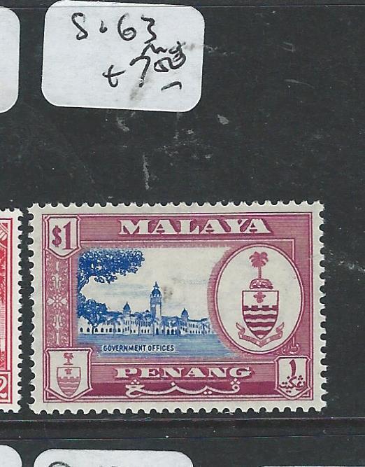 MALAYA PENANG (P1108B) ARMS $1.00  SG63  MOG