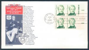 #1852 Sylvanus Thayer  Zip Block -  Great Americans - Ari...