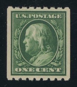 USA 390 - 1 cent Franklin Coil - PSE Graded Cert: XF-Sup 95 Mint OGnh