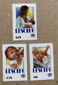 Lesotho 1990 UNICEF, MNH. Scott 788-790, CV $4.50