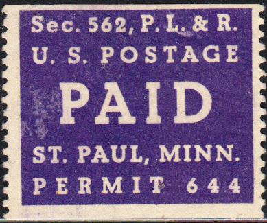 US  Post Paid Label Coil Single