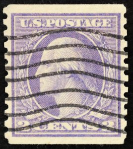 U.S. Used Stamp Scott #494 3c Washington Coil, Superb. Wave Cancel. A Gem!