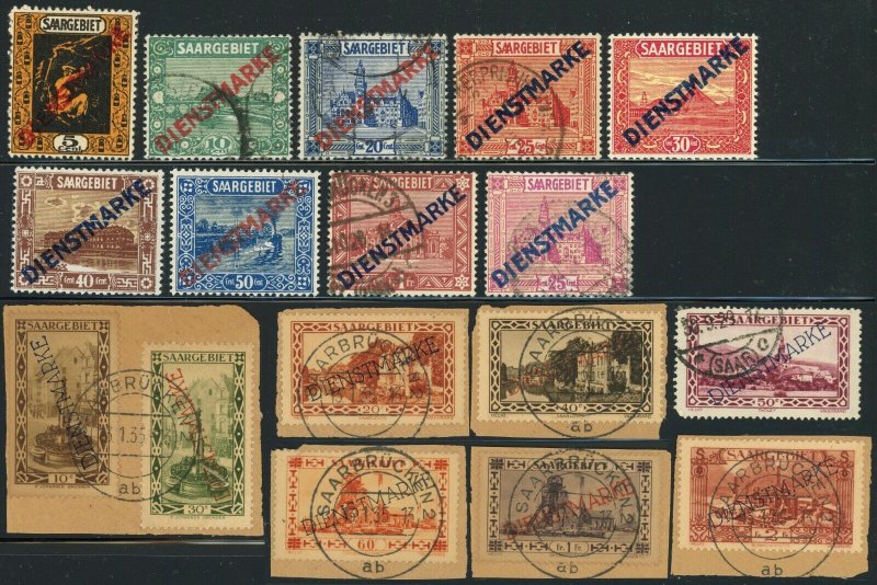 SAAR Official Stamp Collection Postmarks Germany Europe Used