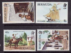 Bermuda-Sc#445-8- id9-unused NH set-Postal Services anniversary-1984-