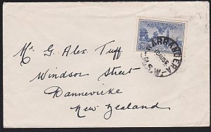 AUSTRALIA 1936 3d Cable on cover to New Zealand - NARANDERRA NSW cds.......A8716