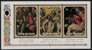 Cook Is. Easter painting Raphael El Greco Caravaggio MS 1974 MNH SG#MS464