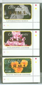 Cook Islands #O70-O87  Single (Complete Set) (Flora) (Flowers)